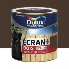 Peinture bois DULUX VALENTINE Ecran+ Bois Brun Normandie pot de peinture