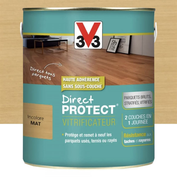 Vitrificateur V33 Direct Protect Incolore mat pot de 2,5L