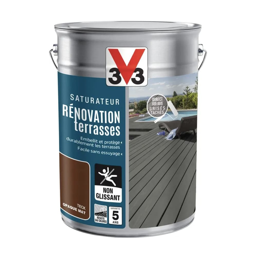 Saturateur V33 Rénovation terrasses Teck pot de 5L