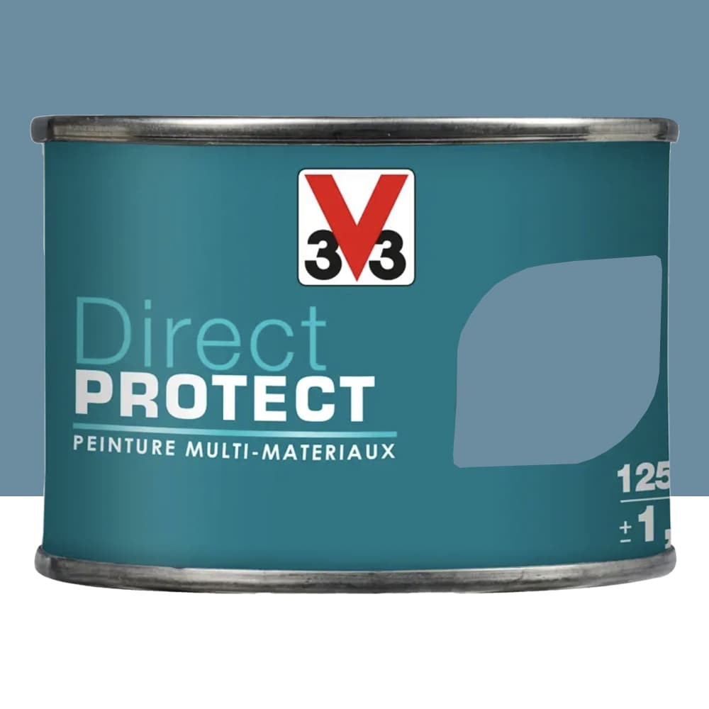 Peinture Glycéro Multi-matériaux V33 Direct Protect Bleu fjord pot de 0,125L