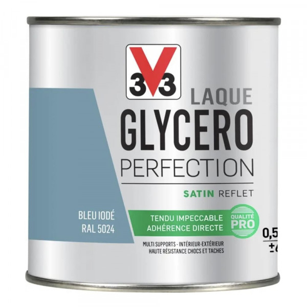 Laque Glycéro Perfection V33 Satin Bleu iodé 0,5L