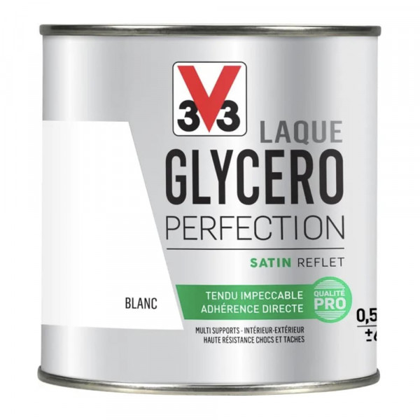 Laque Glycéro Perfection V33 Satin Blanc 0,5L