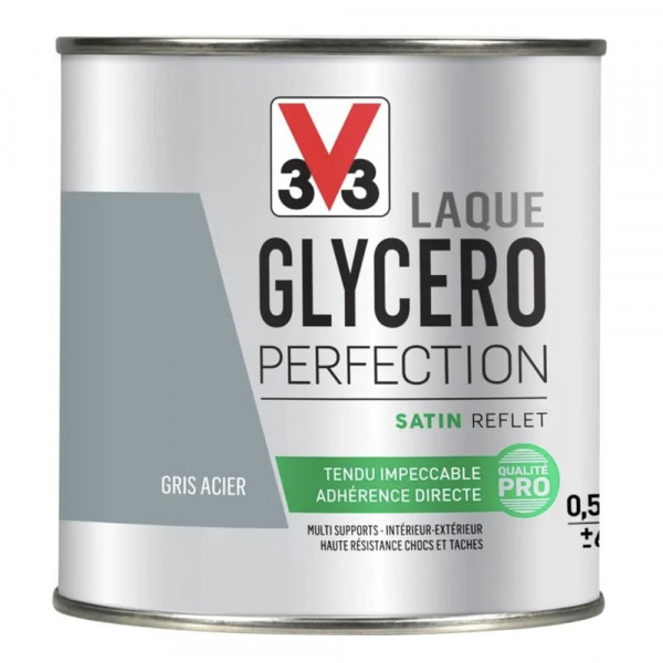 Laque Glycéro Perfection V33 Satin Gris acier 0,5L