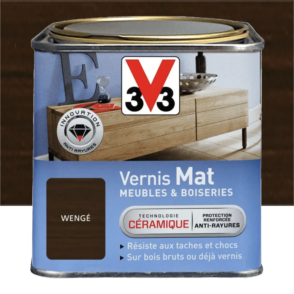 Vernis V33 Meubles et Boiseries Mat Wengé 0,75L