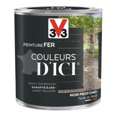 Peinture fer V33 Couleurs d'ICI Noir profond 0,5L