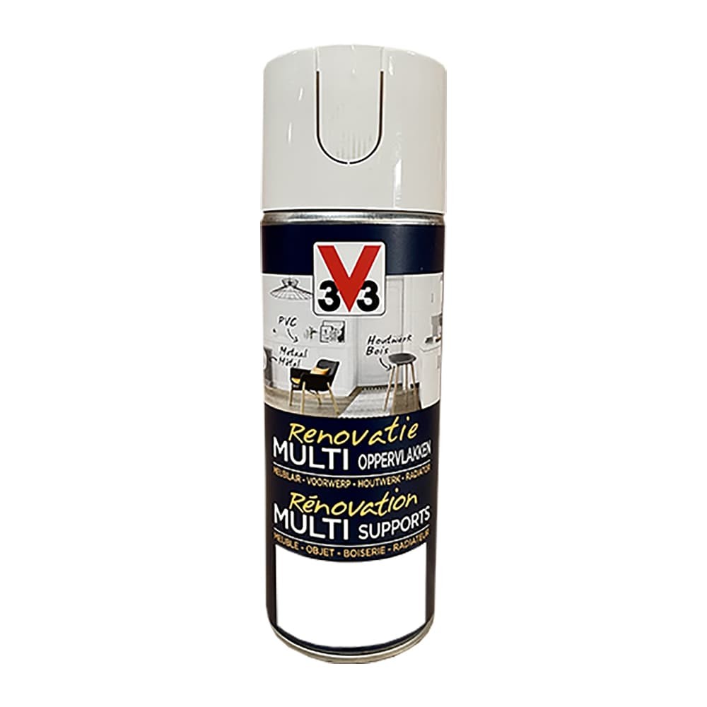Bombe de peinture V33 Rénovation Multi-Supports Blanc Bombe de peinture V33 Rénovation Multi-Supports Blanc