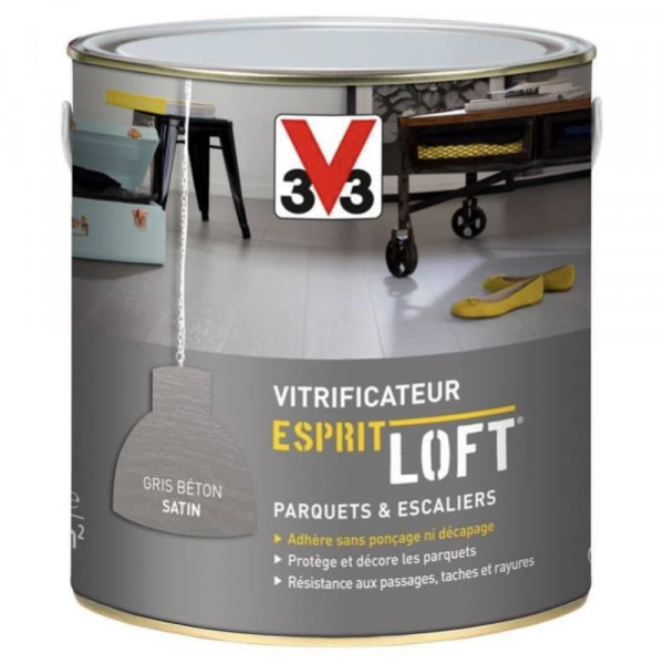 Vitrificateur V33 Esprit Loft Gris béton 2,5L