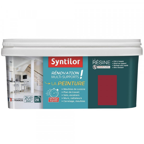 Peinture de Rénovation Multi-supports Syntilor Rouge idyllique 2L