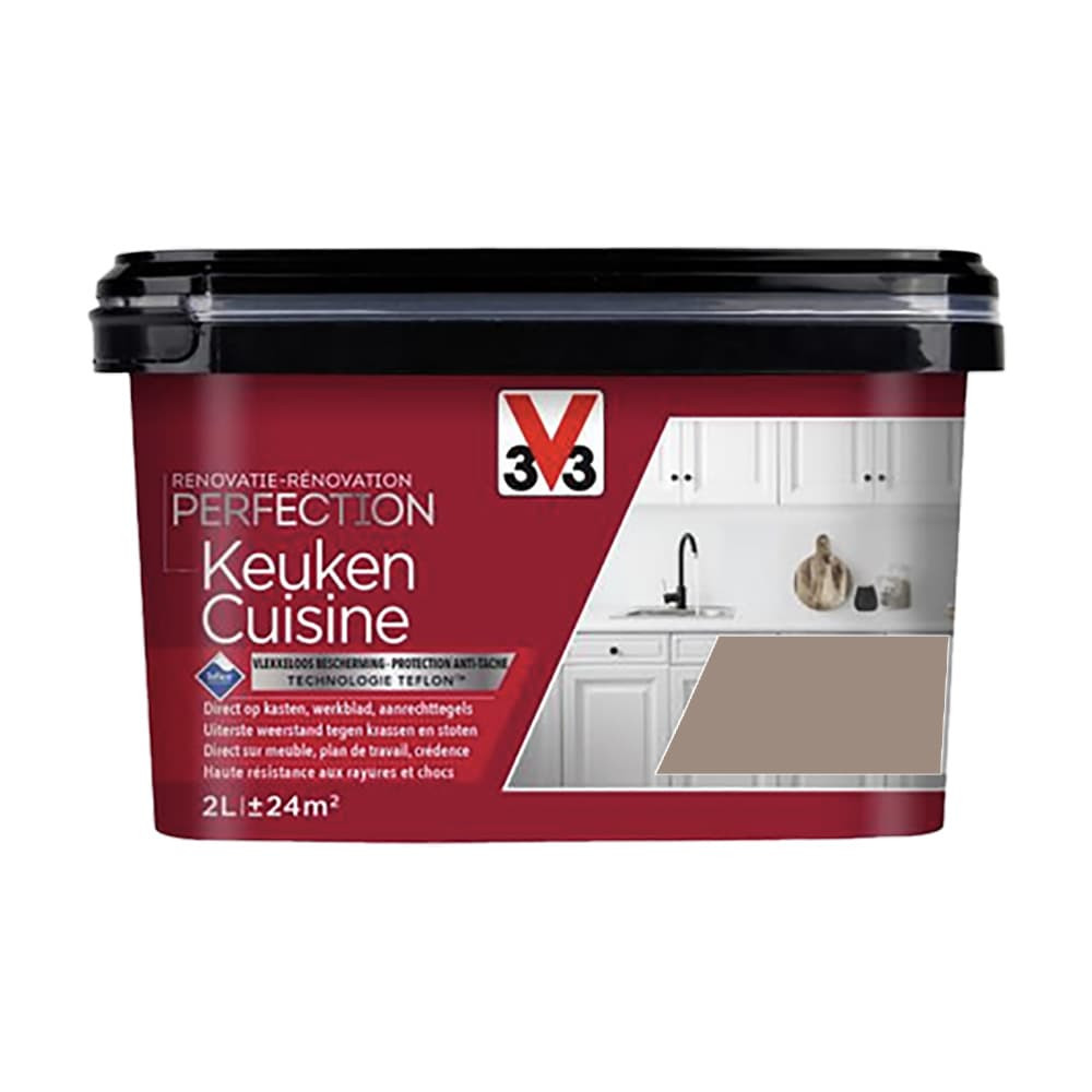 Peinture Rénovation Perfection Cuisine V33 Taupe pot de 2L