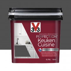 Peinture Rénovation Perfection Cuisine V33 Noir Quartz pot de 0,75L