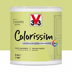 Peinture Multi-supports V33 Colorissim Satin Bergamote 0,5L