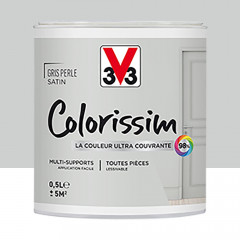 Peinture Multi-supports V33 Colorissim Satin Gris perle 0,5L