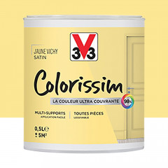 Peinture Multi-supports V33 Colorissim Satin Jaune Vichy 0,5L