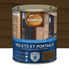 Lasure Xyladécor Volets & Portails 8ans Chêne foncé 1L