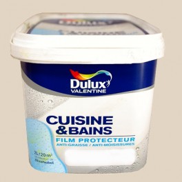 DULUX VALENTINE Peinture Acrylique Cuisine et Salle de Bains Cocon Satin 2L DULUX VALENTINE Peinture Acrylique Cuisine et Salle de Bains Cocon Satin 2L