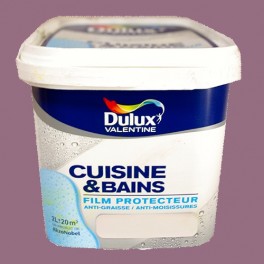 DULUX VALENTINE Peinture Acrylique Cuisine et Salle de Bains Figue Satin 2L DULUX VALENTINE Peinture Acrylique Cuisine et Salle de Bains Figue Satin 2L