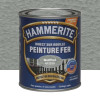 Peinture Fer Hammerite Direct sur Rouille Gris argent martelé 0,25L