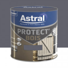 Peinture Bois ASTRAL Protect'Bois Gris Minerai 0,5L
