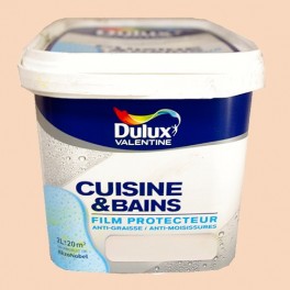 DULUX VALENTINE Peinture Acrylique Cuisine et Salle de Bains sorbet pêche Satin 2L DULUX VALENTINE Peinture Acrylique Cuisine et Salle de Bains sorbet pêche Satin 2L