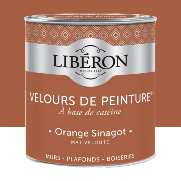 Peinture LIBÉRON Velours de Peinture Orange sinagot 0,5L