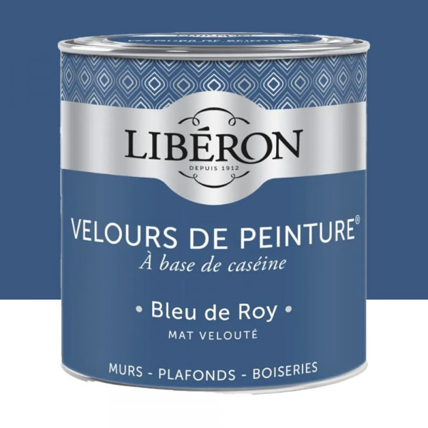 Peinture LIBÉRON Velours de Peinture Bleu de Roy 0,5L