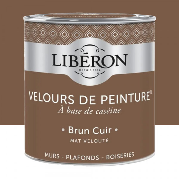 Peinture LIBÉRON Velours de Peinture Brun cuir 0,5L
