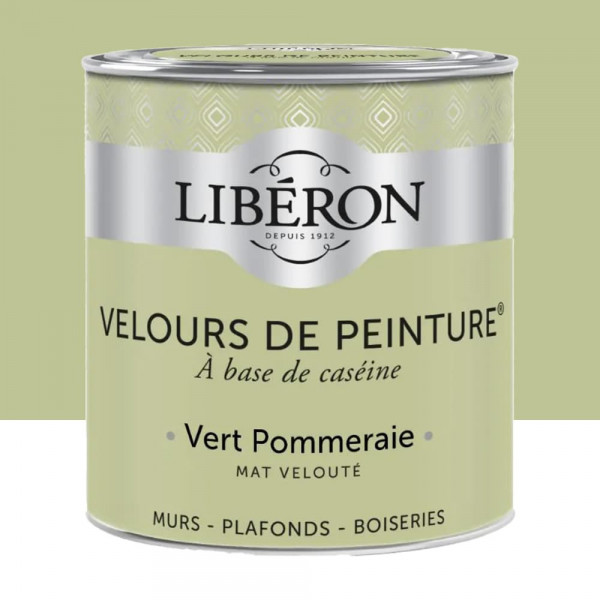 Peinture LIBÉRON Velours de Peinture Vert pommeraie 0,5L