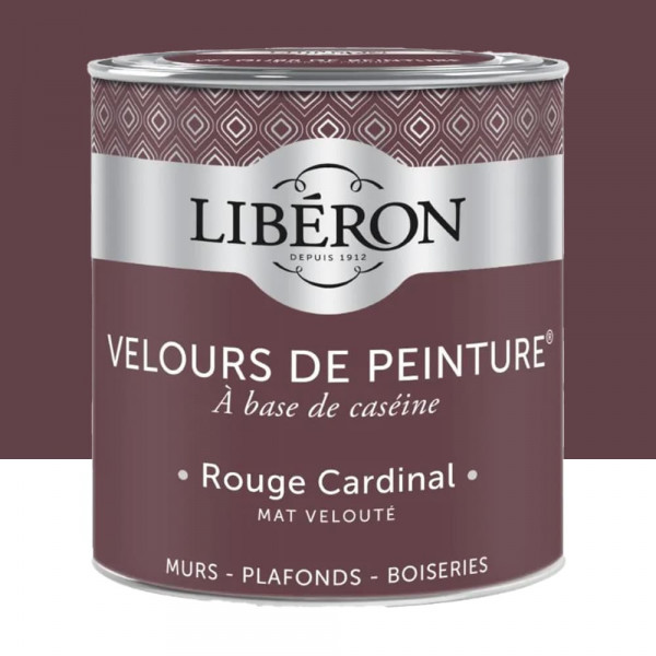 Peinture LIBÉRON Velours de Peinture Rouge cardinal 0,5L
