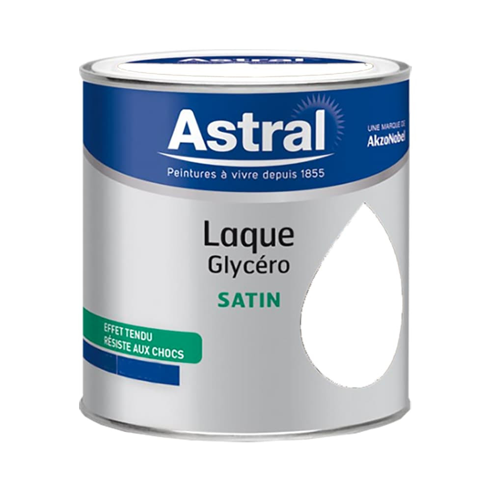 Laque Glycéro Satin ASTRAL Blanc 0,5L