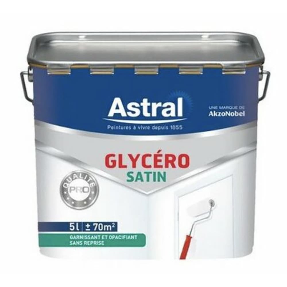 Peinture Glycéro Satin ASTRAL Qualité Pro Blanc pas cher