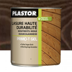 Lasure haute durabilité PLASTOR PRIMO-T Gel Chêne ancien 1L