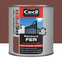 Peinture Fer Cécil Professionnel PE FER Rouge Pays Basque - 0,5L