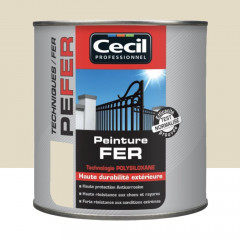 Peinture Fer Cécil Professionnel PE FER Ivoire - 0,5L