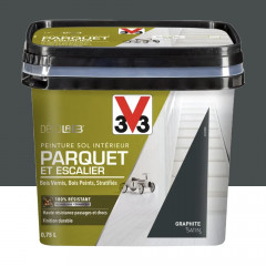Peinture Sol Parquet Escalier V33 Déco LAB Graphite 0,75L