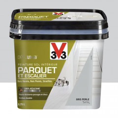 Peinture Sol Parquet Escalier V33 Déco LAB Gris perle 0,75L