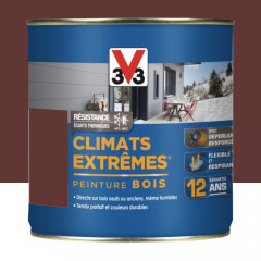 Peinture bois V33 Climats Extrêmes Satin Rouge Basque - 0,5L
