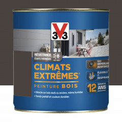 Peinture bois V33 Climats Extrêmes Satin Brun havane - 0,5L