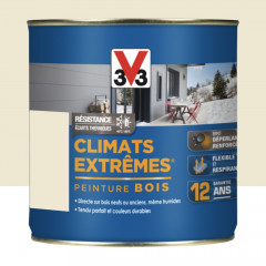 Peinture bois V33 Climats Extrêmes Satin Beige calcaire - 0,5L