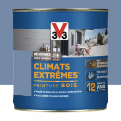 Peinture bois V33 Climats Extrêmes Satin Bleu provence - 0,5L