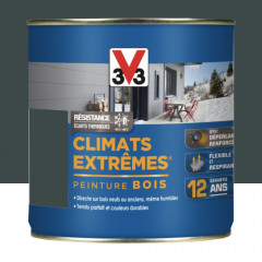 Peinture bois V33 Climats Extrêmes Satin Noir charbon - 0,5L