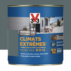 Peinture bois V33 Climats Extrêmes Satin Gris basalte - 0,5L