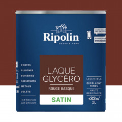 Laque Glycéro Ripolin Satin Rouge Basque - 2L