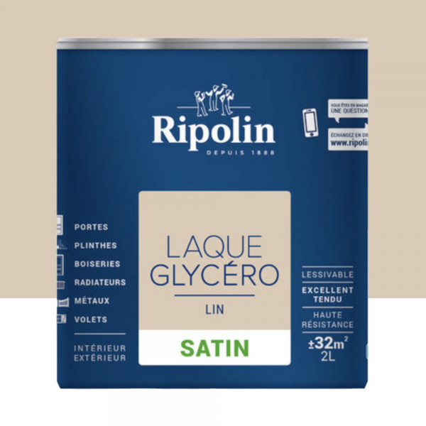 Laque Glycéro Ripolin Satin Lin - 2L