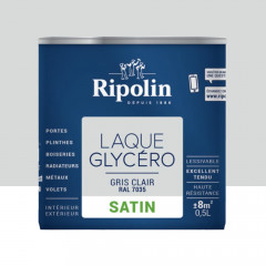 Laque Glycéro Ripolin Satin Gris Clair - 0,5L