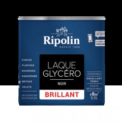 Laque Glycéro Ripolin Brillant Noir - 0,5L