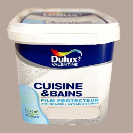 DULUX VALENTINE Peinture Acrylique Cuisine et Salle de Bains Gazelle Satin 2L DULUX VALENTINE Peinture Acrylique Cuisine et Salle de Bains Gazelle Satin 2L