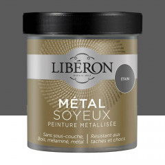 Peinture métallisée Libéron Métal Soyeux Etain - 0,5L