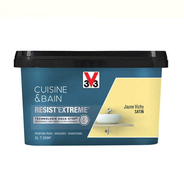 Peinture V33 Cuisine & Bain Resist'Extreme Satin 2L