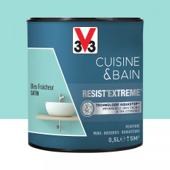 Peinture cuisine & bain Ripolin bleu pop satin 0.5L