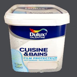 DULUX VALENTINE Peinture Acrylique Cuisine et Salle de Bains Poivre Satin 2L DULUX VALENTINE Peinture Acrylique Cuisine et Salle de Bains Poivre Satin 2L